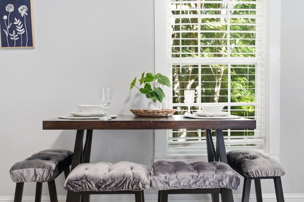 Dining area by the window
