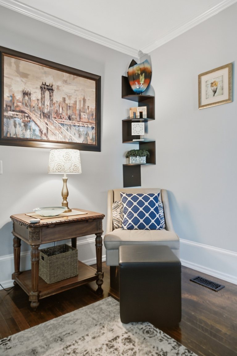 Living room reading corner